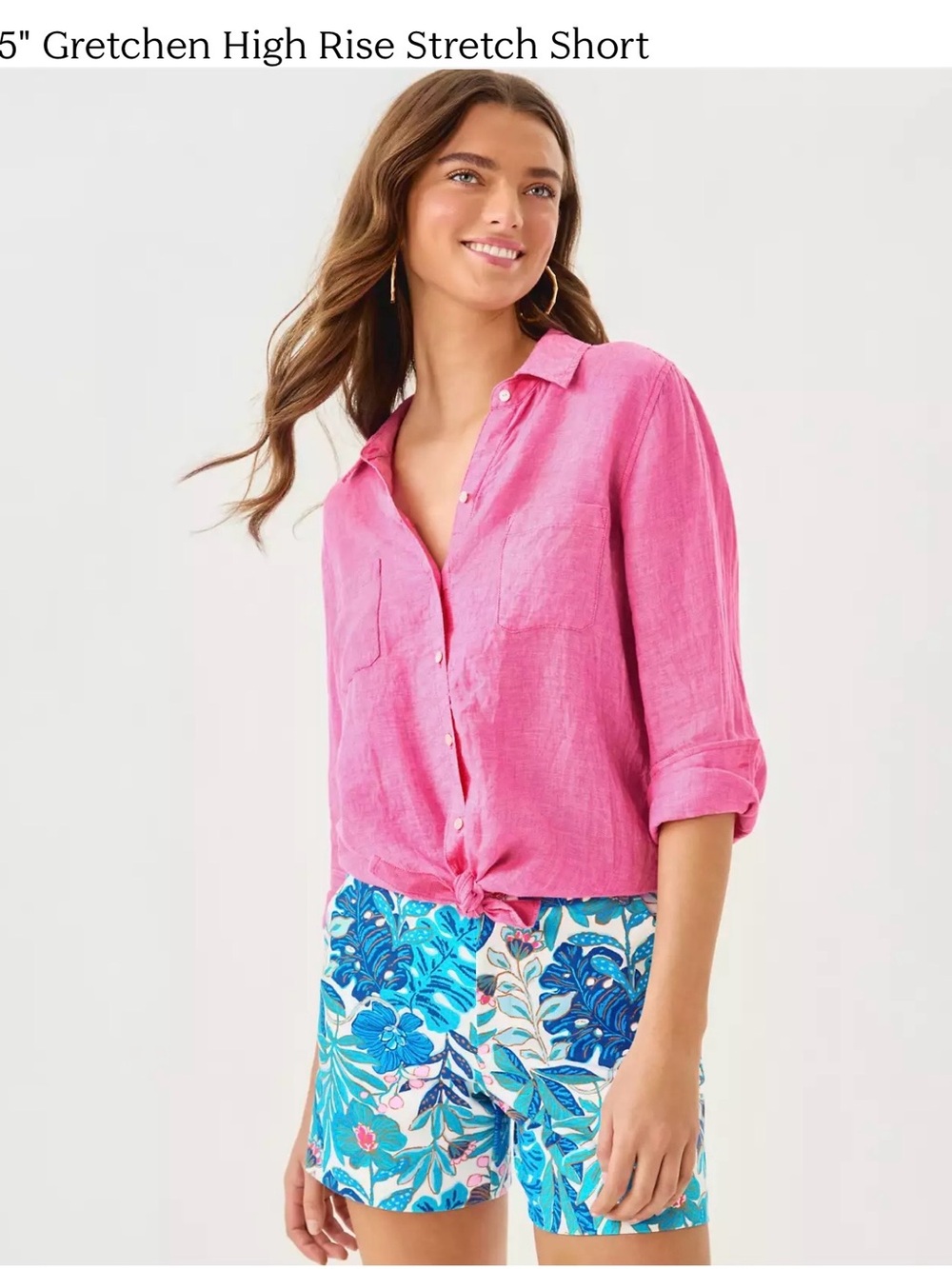 Lilly Pulitzer 5" Gretchen High Rise Stretch Short.